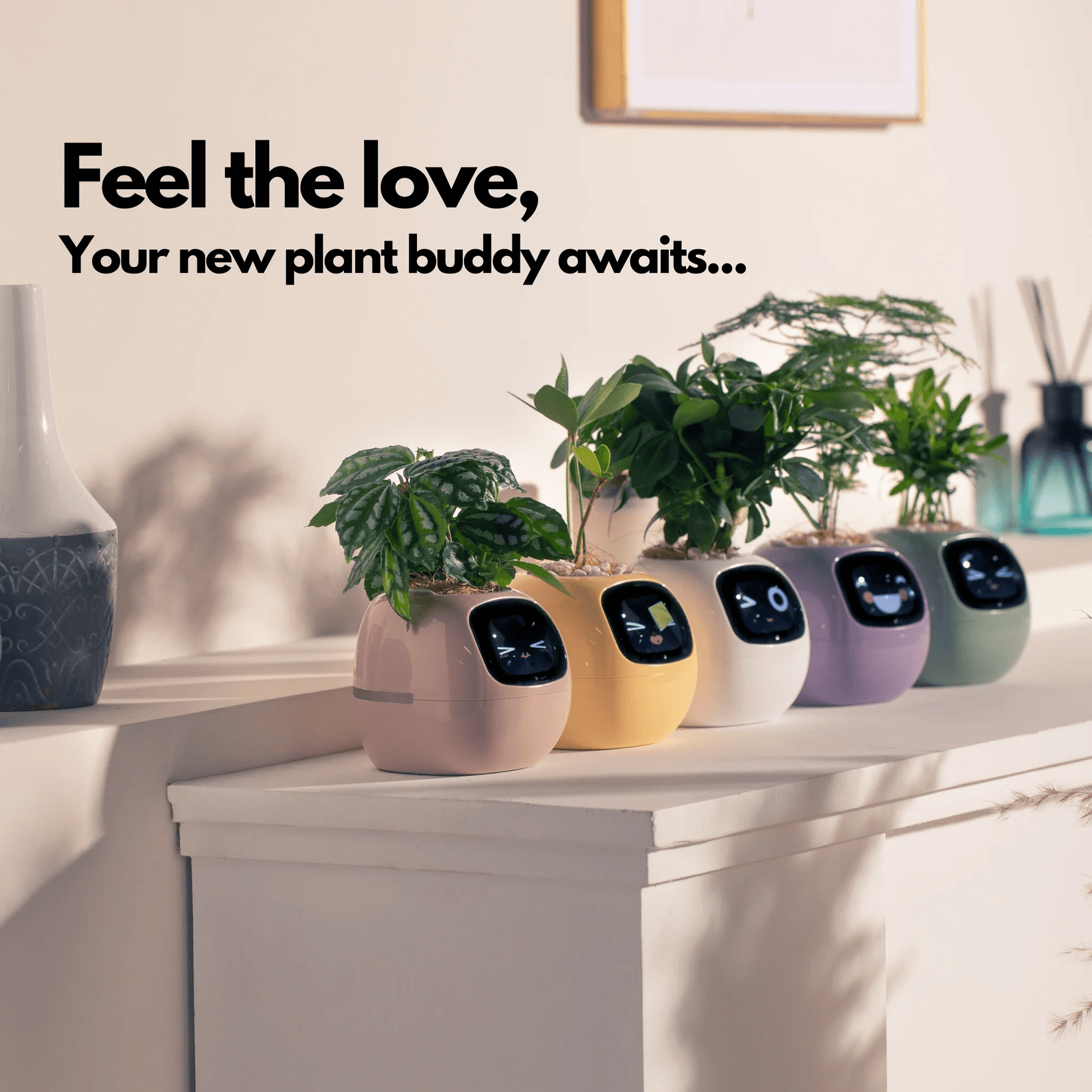 Ivy Smart Plant Pot With AI Sensors And 49 Facial Expressions For Easy Indoor Gardening 1