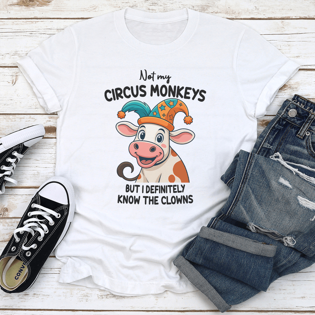 Not My Circus Monkeys But I Definitely Know The Clowns Tee 3