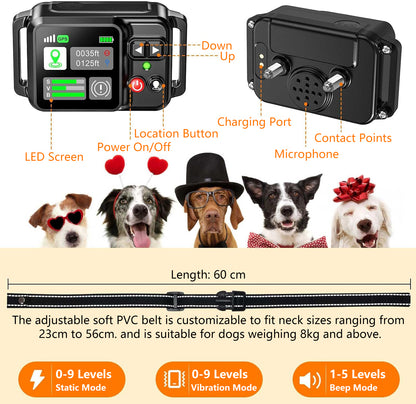 GPS Wireless Dog Fencing System Electric Dog Fence With GPS Electric Satellite Technology Electric