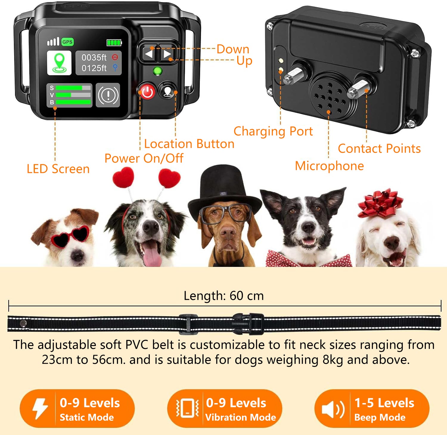 GPS Wireless Dog Fencing System Electric Dog Fence With GPS Electric Satellite Technology Electric