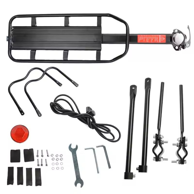 Quick Release Mountain Bike Rear Carrier With Reflective Plate 5