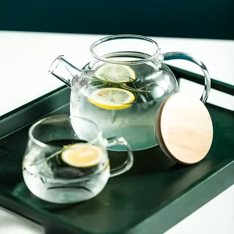 Large Transparent Glass Teapot 18L HeatResistant Flower Tea Kettle 1
