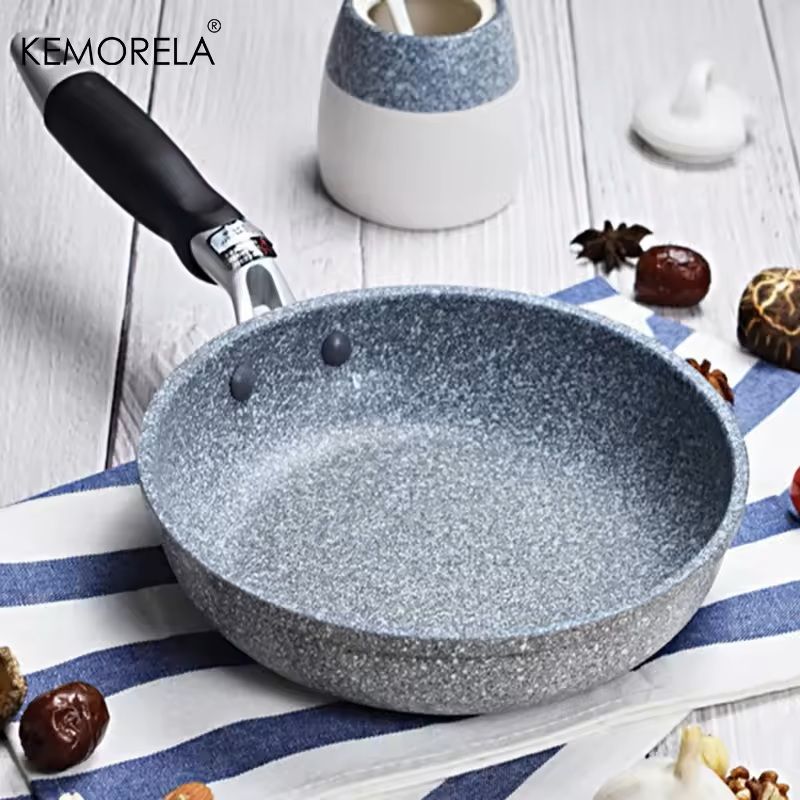 Durable Stone Non-Stick Frying Pans and Wok Set for All Cooktops