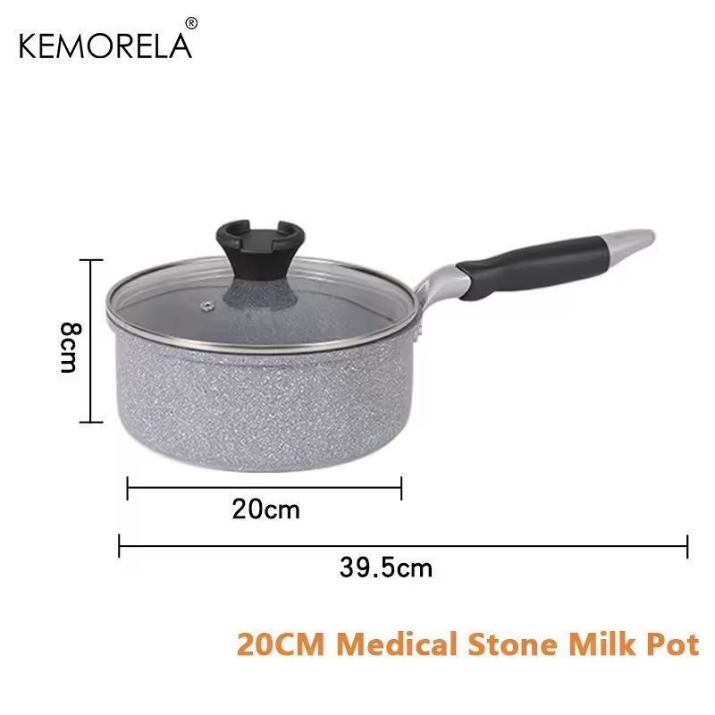 Durable Stone NonStick Frying Pans And Wok Set For All Cooktops 12