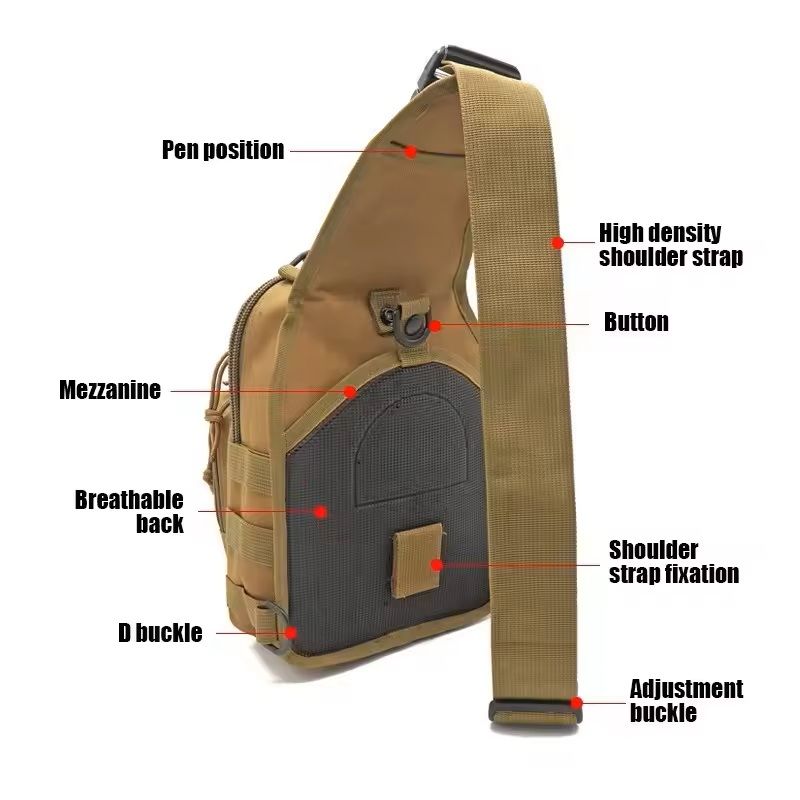 Tactical Sling Backpack Waterproof Outdoor Daypack 2