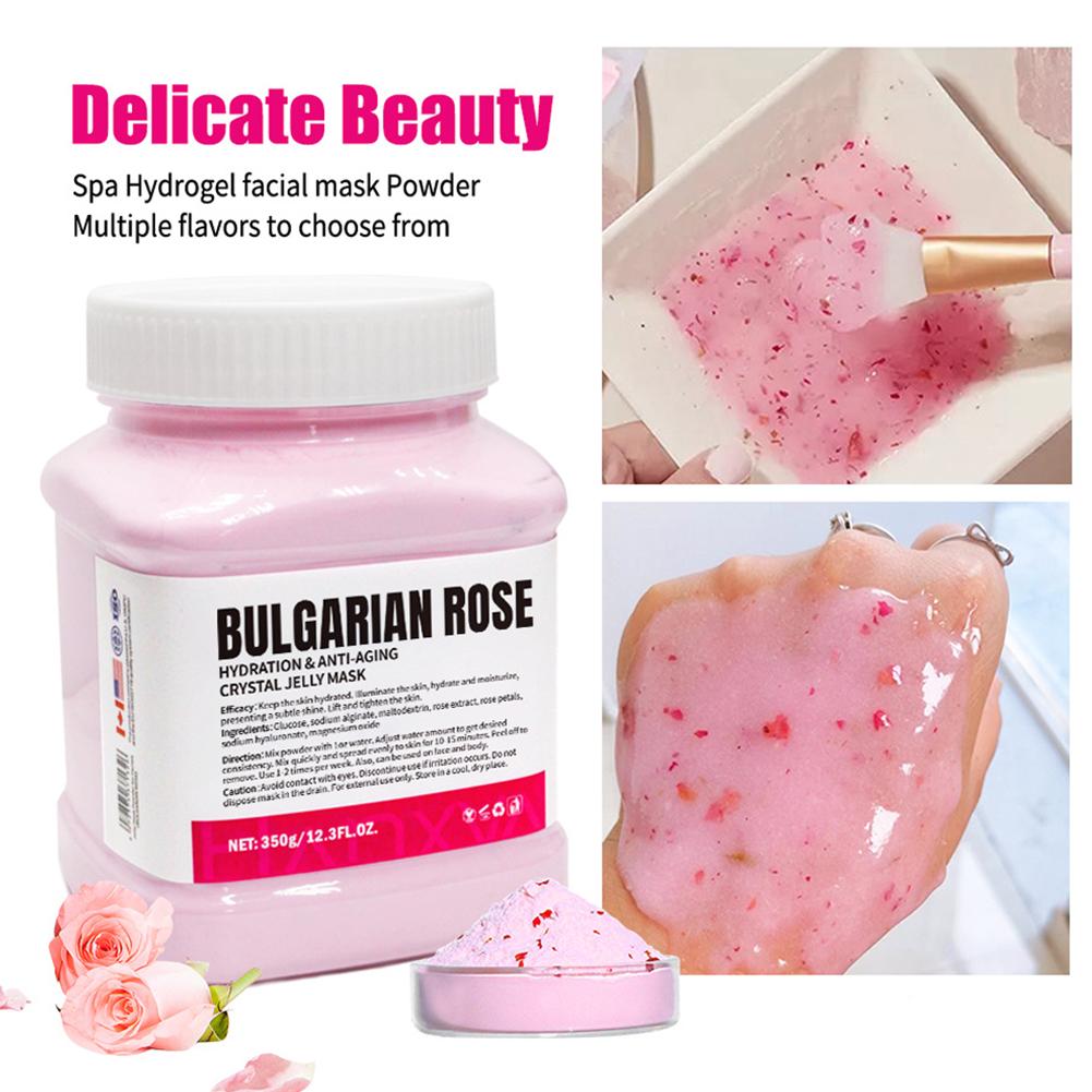 Hydrated Nourished Jelly Mask for Facial Professional Rose Smooth Skin Care Powder Peel Off Gel Mask