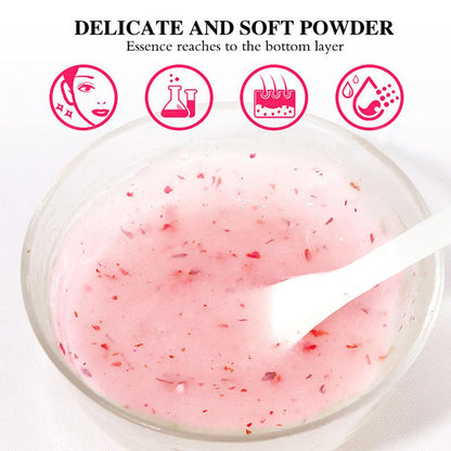 Hydrated Nourished Jelly Mask for Facial Professional Rose Smooth Skin Care Powder Peel Off Gel Mask