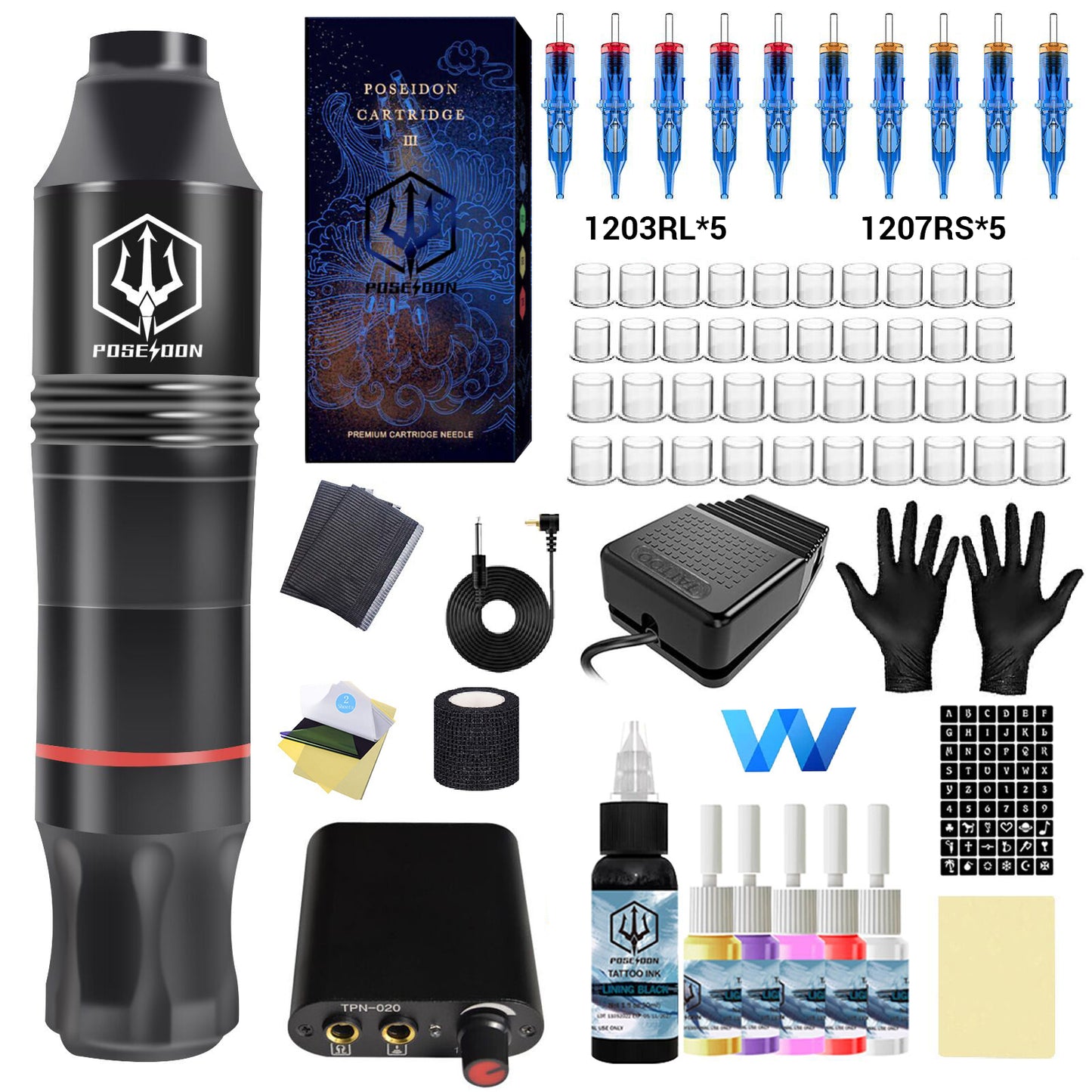 Tattoo Kit New Memory Tattoo Pen Machine Wireless Permanent Makeup Gun Kit with Power Supply for Professional Artists