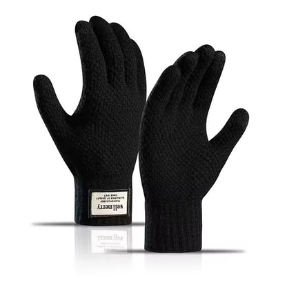 Mens Knitted Touchscreen Gloves Warm Wool Cashmere Mittens 7