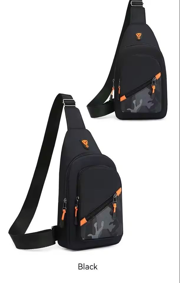 Mens Nylon Chest Bag Trendy Crossbody Shoulder Bag 7