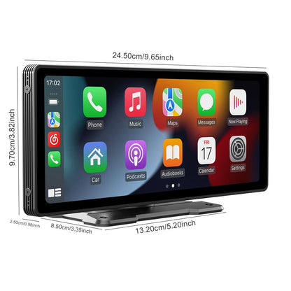 10.26" Wireless CarPlay & Android Auto Mirror Screen with Bluetooth and USB Multimedia Playback