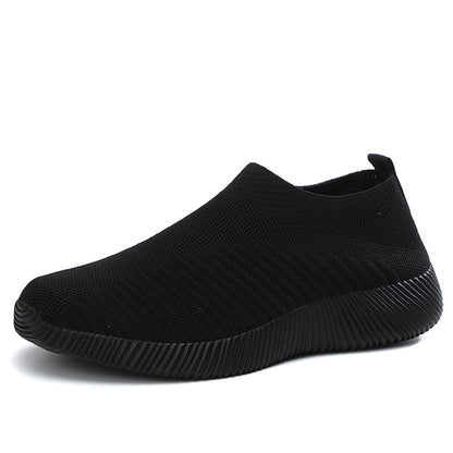 Women Vulcanized Shoes Slip On Sneakers, High Quality Loafers Flats for Walking, Plus Size 42 Casual Comfort Shoes