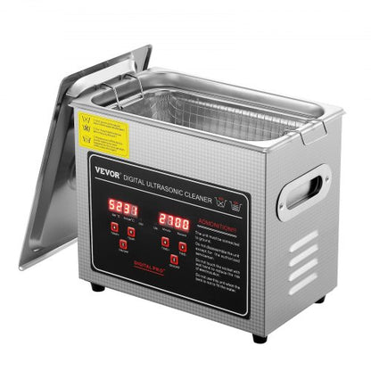 3L Stainless Steel Heated Ultrasonic Cleaner Digital Jewelry  Eyeglass Cleaner With Timer For Watch 1