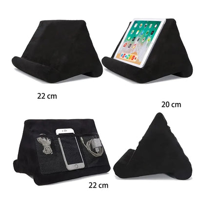 Tablet Stand Multifunction Sponge Pillow for iPad, Samsung, Huawei Tab, Bed Mount Book Holder for Reading & Watching
