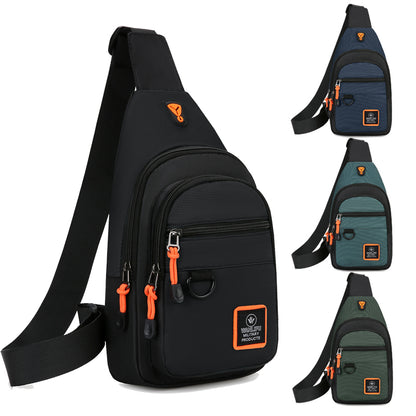 Men Leisure Outdoor Hiking Bike Shoulder Bag, Waterproof Travel Chest Backpack, Sports Crossbody Bag for Cycling, Camp