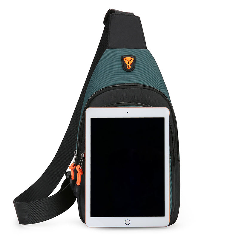 Men Leisure Outdoor Hiking Bike Shoulder Bag, Waterproof Travel Chest Backpack, Sports Crossbody Bag for Cycling, Camp