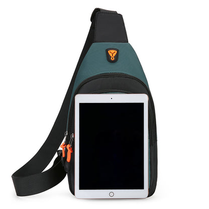 Men Leisure Outdoor Hiking Bike Shoulder Bag, Waterproof Travel Chest Backpack, Sports Crossbody Bag for Cycling, Camp