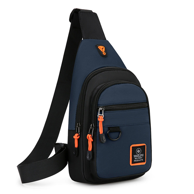 Men Leisure Outdoor Hiking Bike Shoulder Bag, Waterproof Travel Chest Backpack, Sports Crossbody Bag for Cycling, Camp