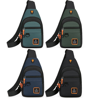 Men Leisure Outdoor Hiking Bike Shoulder Bag, Waterproof Travel Chest Backpack, Sports Crossbody Bag for Cycling, Camp