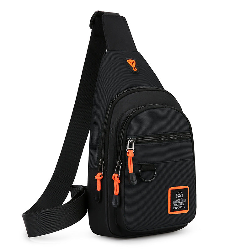 Men Leisure Outdoor Hiking Bike Shoulder Bag, Waterproof Travel Chest Backpack, Sports Crossbody Bag for Cycling, Camp