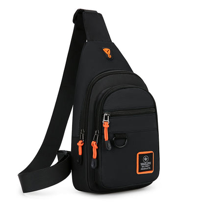 Men Leisure Outdoor Hiking Bike Shoulder Bag, Waterproof Travel Chest Backpack, Sports Crossbody Bag for Cycling, Camp