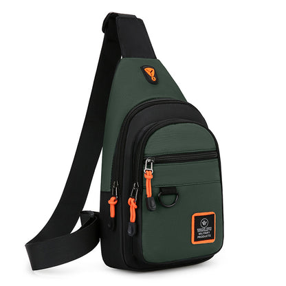 Men Leisure Outdoor Hiking Bike Shoulder Bag, Waterproof Travel Chest Backpack, Sports Crossbody Bag for Cycling, Camp
