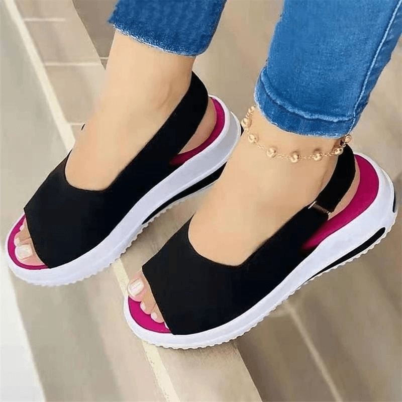 Womens Summer Peep Toe Sandals Lightweight Breathable Non Slip Comfort Footwear 6