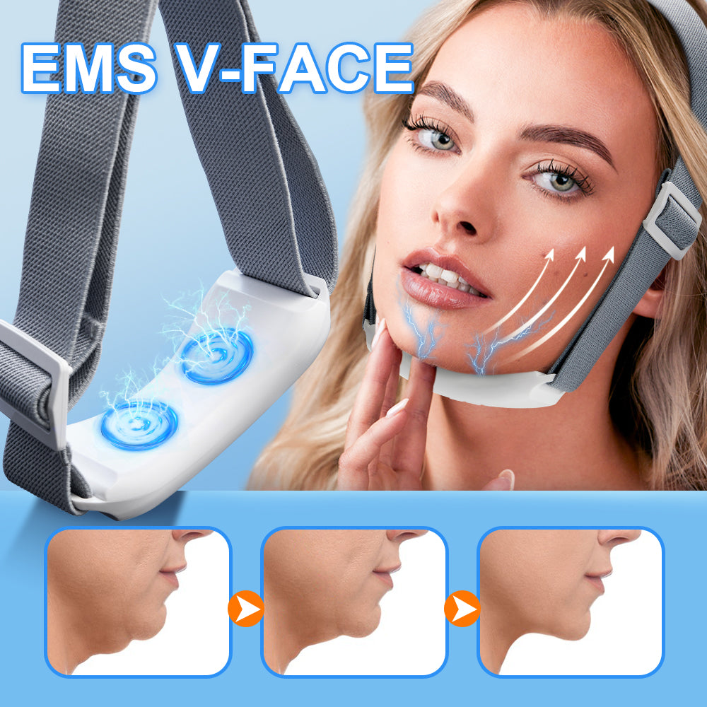 EMS Face Lifting Massager Anti Wrinkle Firming Device, Microcurrent V-Face Lift Double Chin Remover for Skin Care & Face