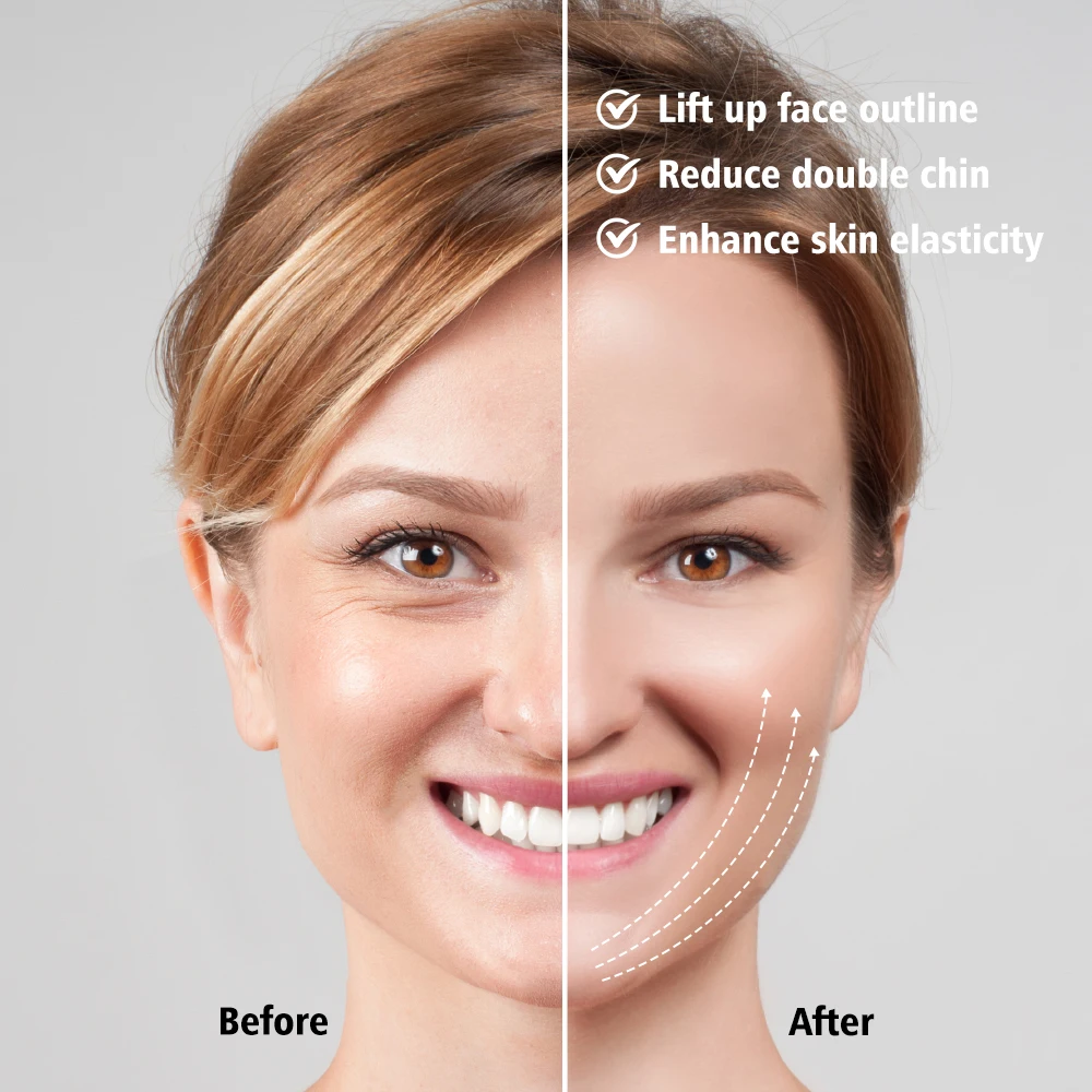 EMS Face Lifting Massager Anti Wrinkle Firming Device, Microcurrent V-Face Lift Double Chin Remover for Skin Care & Face
