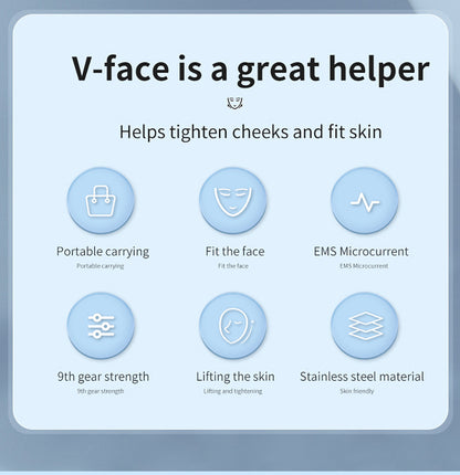 EMS Face Lifting Massager Anti Wrinkle Firming Device, Microcurrent V-Face Lift Double Chin Remover for Skin Care & Face
