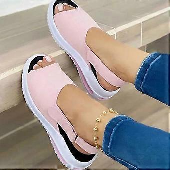 Womens Summer Peep Toe Sandals Lightweight Breathable Non Slip Comfort Footwear 7
