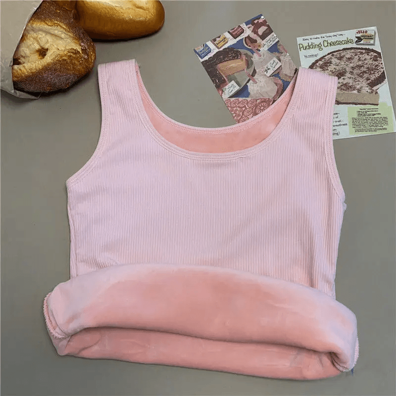 Womens Winter Thermal Undershirt Plus Velvet Sleeveless Warm Base Layer Top 2