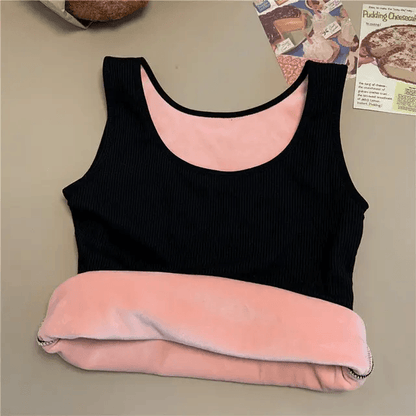 Womens Winter Thermal Undershirt Plus Velvet Sleeveless Warm Base Layer Top 3