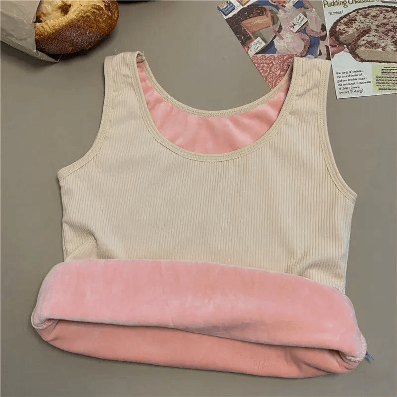 Womens Winter Thermal Undershirt Plus Velvet Sleeveless Warm Base Layer Top 4