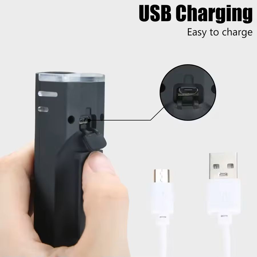 USB Rechargeable LED Bicycle Front And Rear Light Set 3