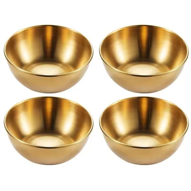 Stainless Steel Golden Sauce Dish Set of 2