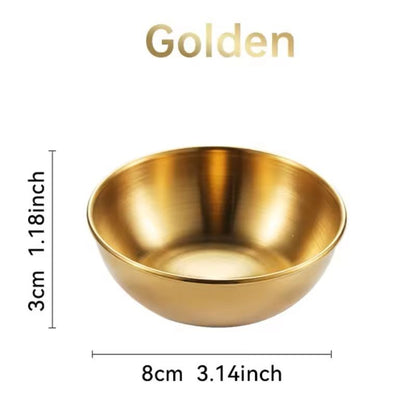 Stainless Steel Golden Sauce Dish Set Of 2 1