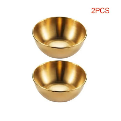 Stainless Steel Golden Sauce Dish Set Of 2 5