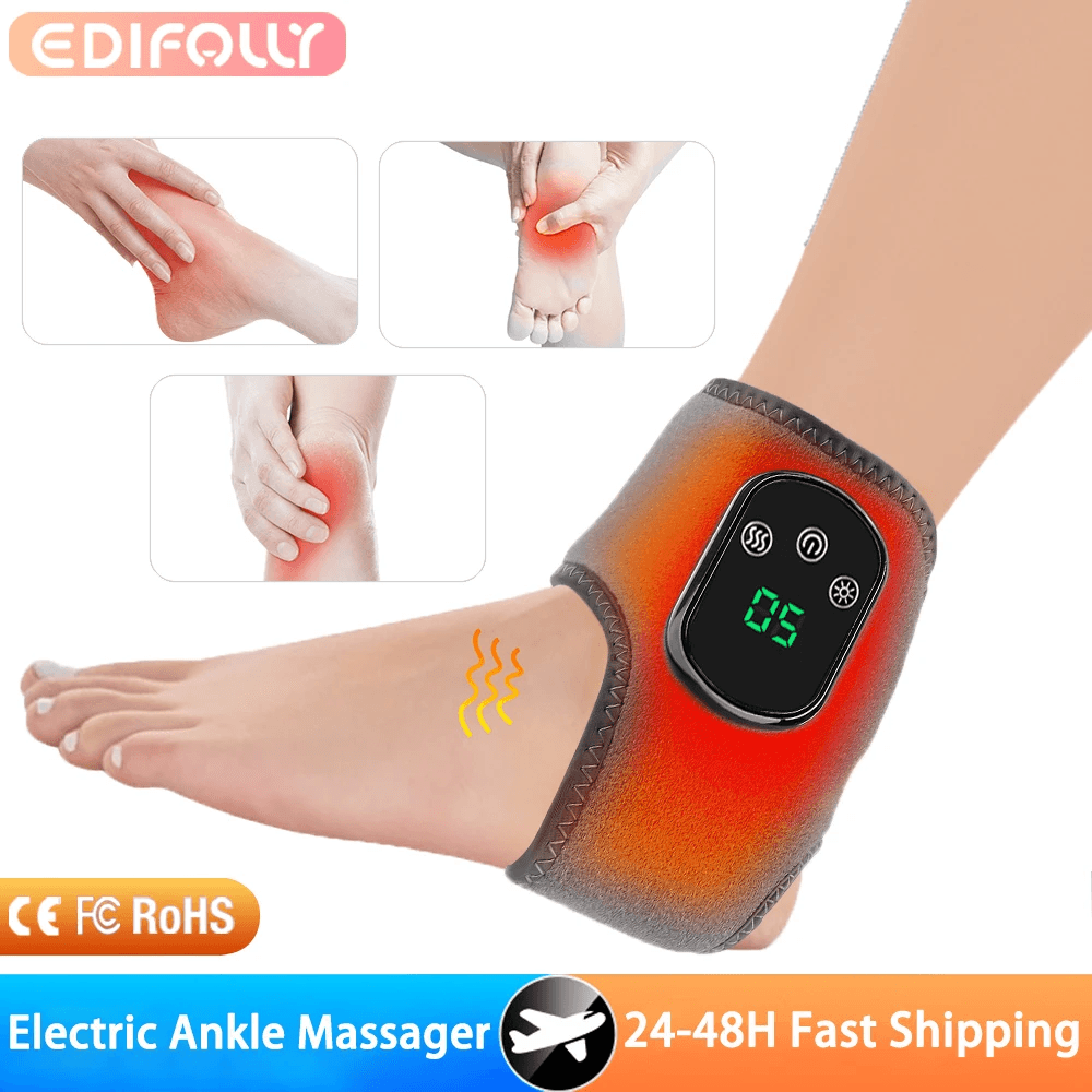 Electric Ankle Massager with Vibration & Infrared Heat – Muscle Relaxation & Joint Pain Relief Support