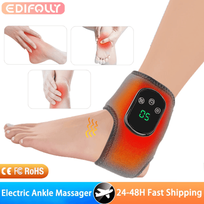 Electric Ankle Massager with Vibration & Infrared Heat – Muscle Relaxation & Joint Pain Relief Support