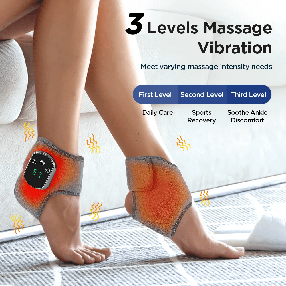 Electric Ankle Massager With Vibration  Infrared Heat  Muscle Relaxation  Joint Pain Relief Support 1