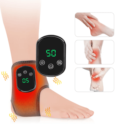 Electric Ankle Massager with Vibration & Infrared Heat – Muscle Relaxation & Joint Pain Relief Support