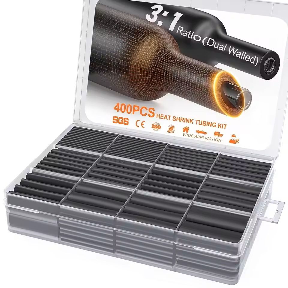 Heat Shrink Tubing Kit 400 Pcs Adhesive Lined Marine Grade