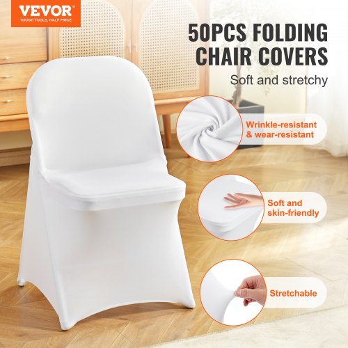 Universal Stretch Chair Covers 50PCS Elastic Spandex Slipcovers For Dining Wedding  Event Chairs 2