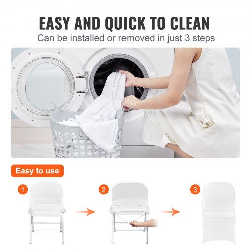 Universal Stretch Chair Covers 50PCS Elastic Spandex Slipcovers For Dining Wedding  Event Chairs 4