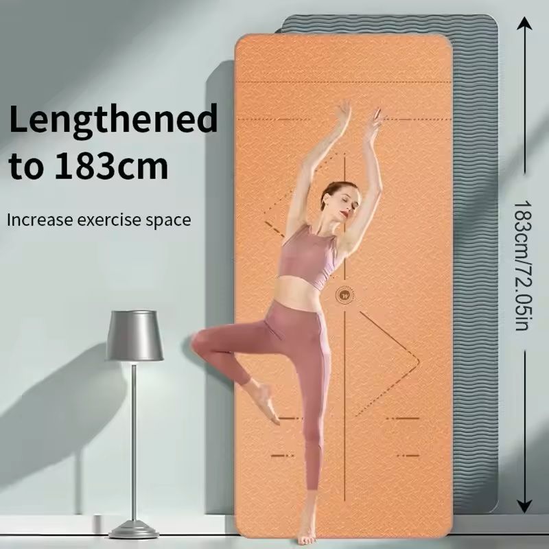 Non Slip Yoga Mat Eco Friendly Pilates Exercise Mat With Carry Bag 1