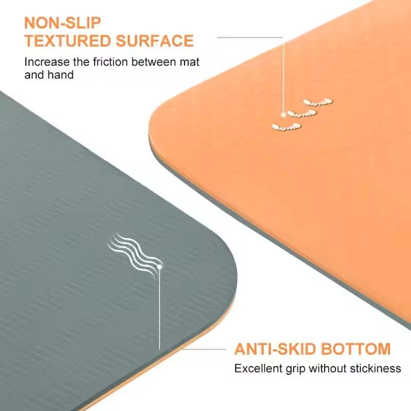 Non Slip Yoga Mat Eco Friendly Pilates Exercise Mat With Carry Bag 3