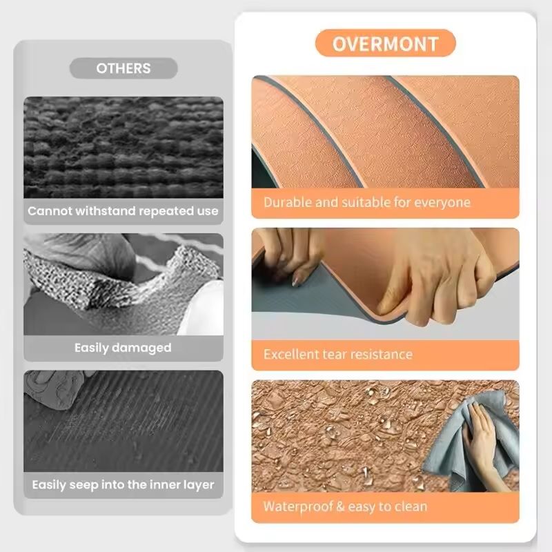 Non Slip Yoga Mat Eco Friendly Pilates Exercise Mat With Carry Bag 4