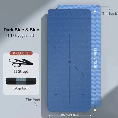 Non Slip Yoga Mat Eco Friendly Pilates Exercise Mat With Carry Bag 7