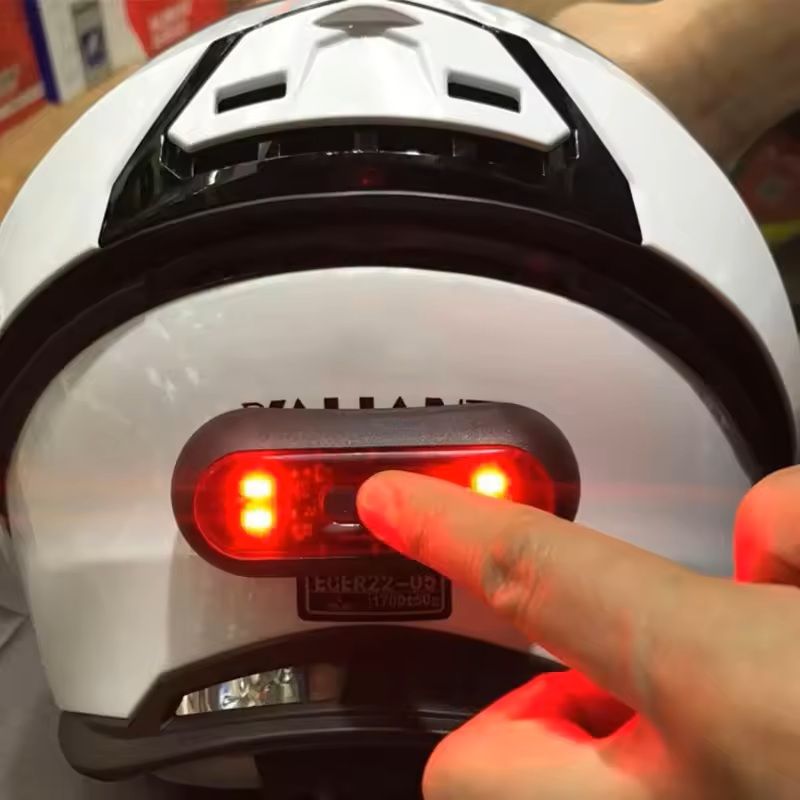 Rechargeable Helmet LED Taillight Waterproof Safety Signal Lamp 5